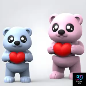 Flexi Valentine Bear | 3D Print File | STL