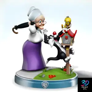 Frajola e Piu-Piu | STL File for 3D Printing