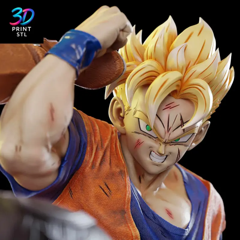 Future Gohan vs Androids Diorama Dragon Ball Z | 3D Print Model | STL - Image 3