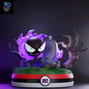 Gastly Ghost Pokémon Figure | STL 3D Print Model