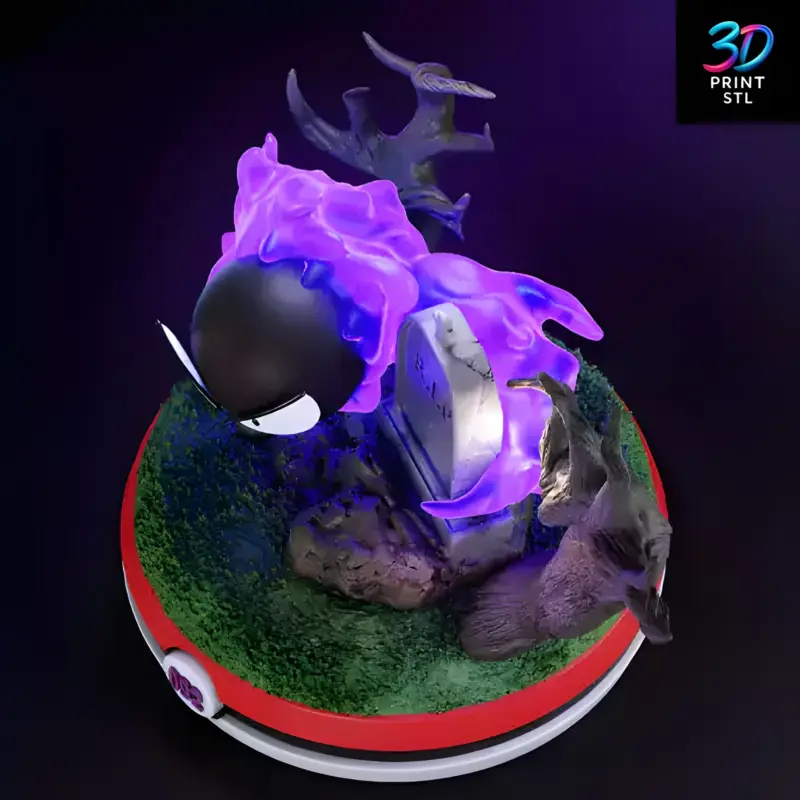Gastly Ghost Pokémon Figure | STL 3D Print Model - Image 2