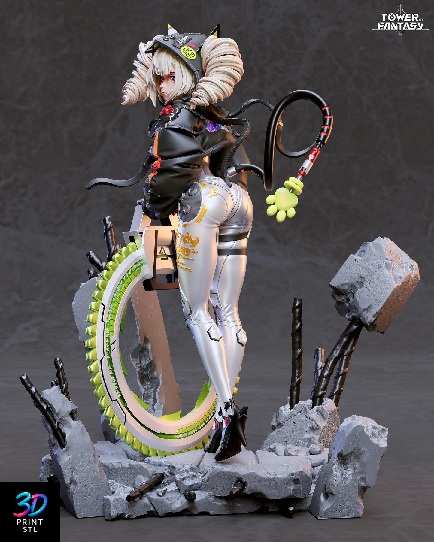 Shiro Figure Genshin Impact | 3D Print File | STL - Image 4