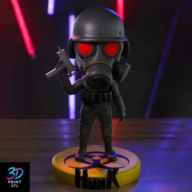 HUNK Chibi Resident Evil | STL for 3D Printers