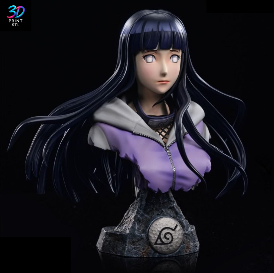 Hinata Hyuga Bust Naruto | STL for 3D Printers