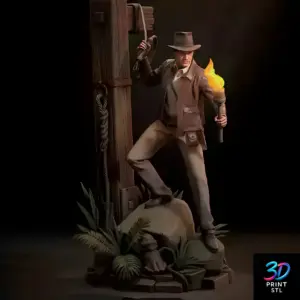 Indiana Jones STL 3D Print Model 2