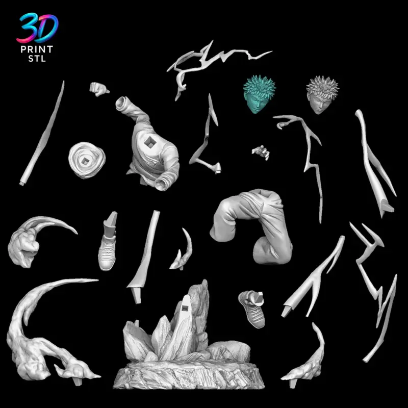 Itadori & Todo vs Mahito Diorama Jujutsu Kaisen | STL File for 3D Printing - Image 6