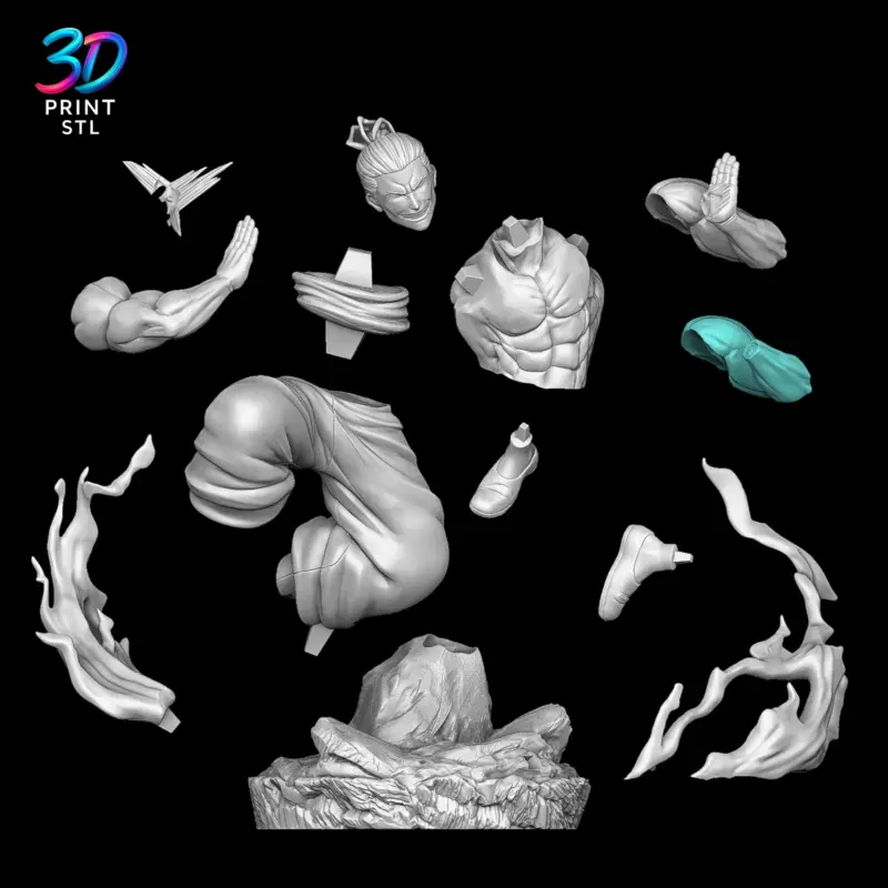 Itadori & Todo vs Mahito Diorama Jujutsu Kaisen | STL File for 3D Printing - Image 7