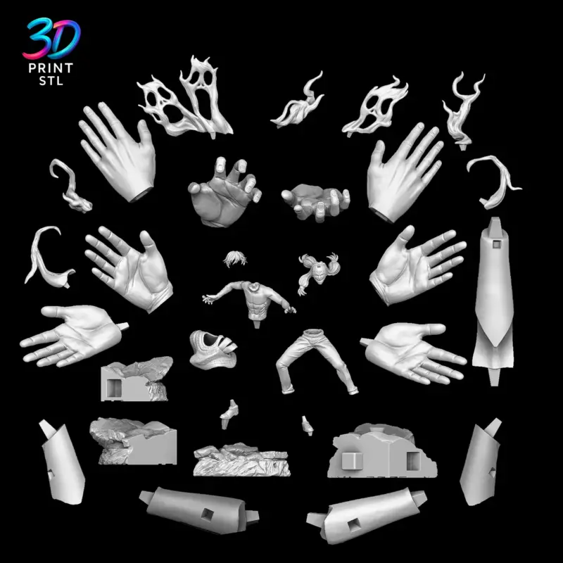 Itadori & Todo vs Mahito Diorama Jujutsu Kaisen | STL File for 3D Printing - Image 8