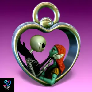 Jack and Sally Valentines | 3D Print File | STL