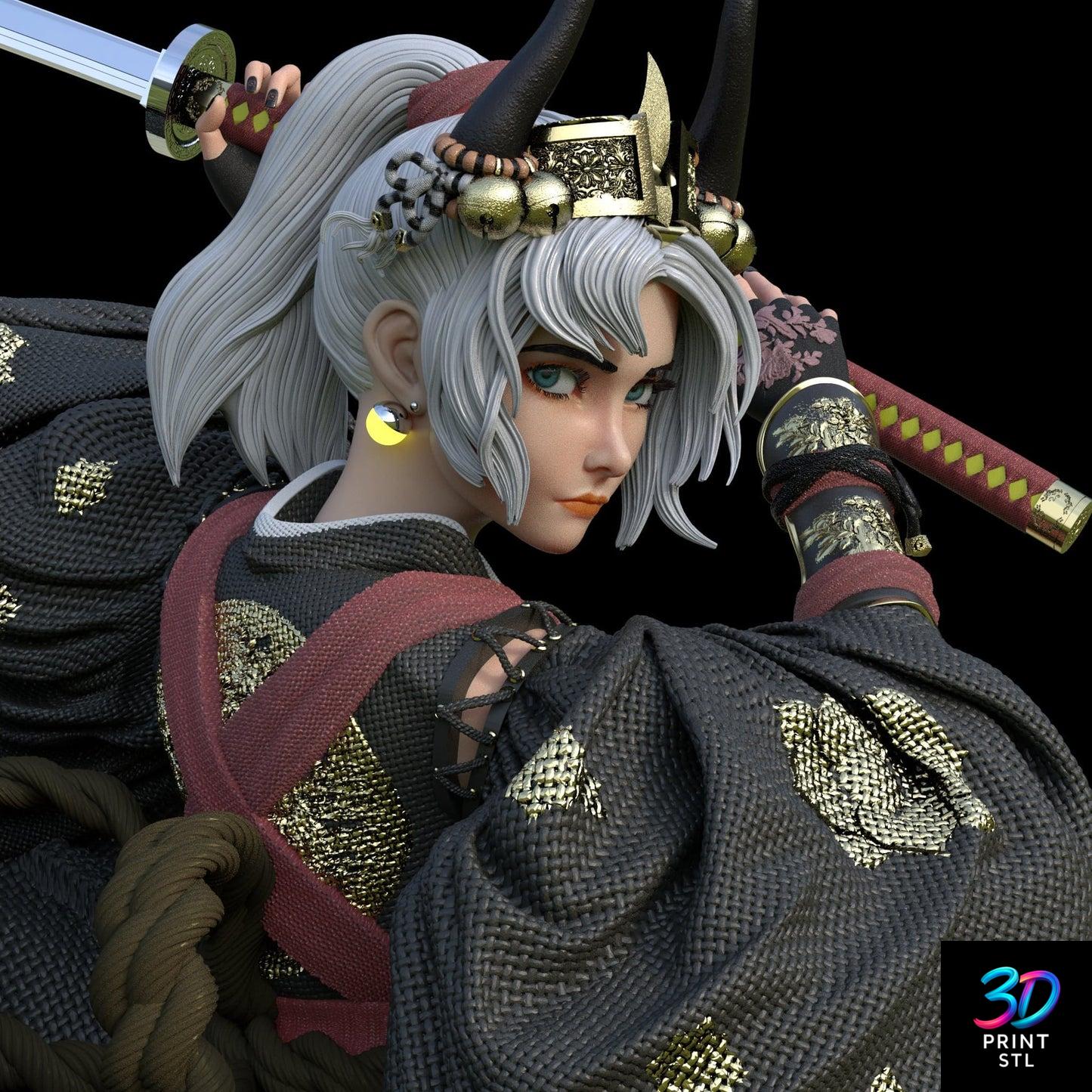 Japanese Warrior Anime | 3D Print Model | STL