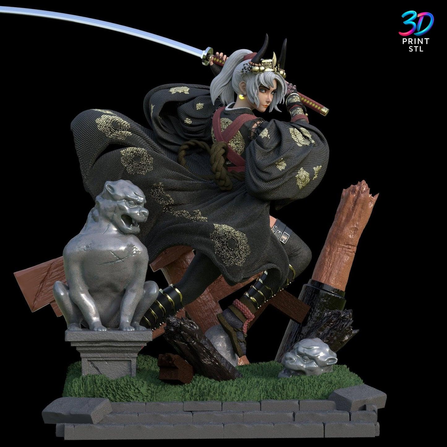 Japanese Warrior Anime | 3D Print Model | STL - Image 2