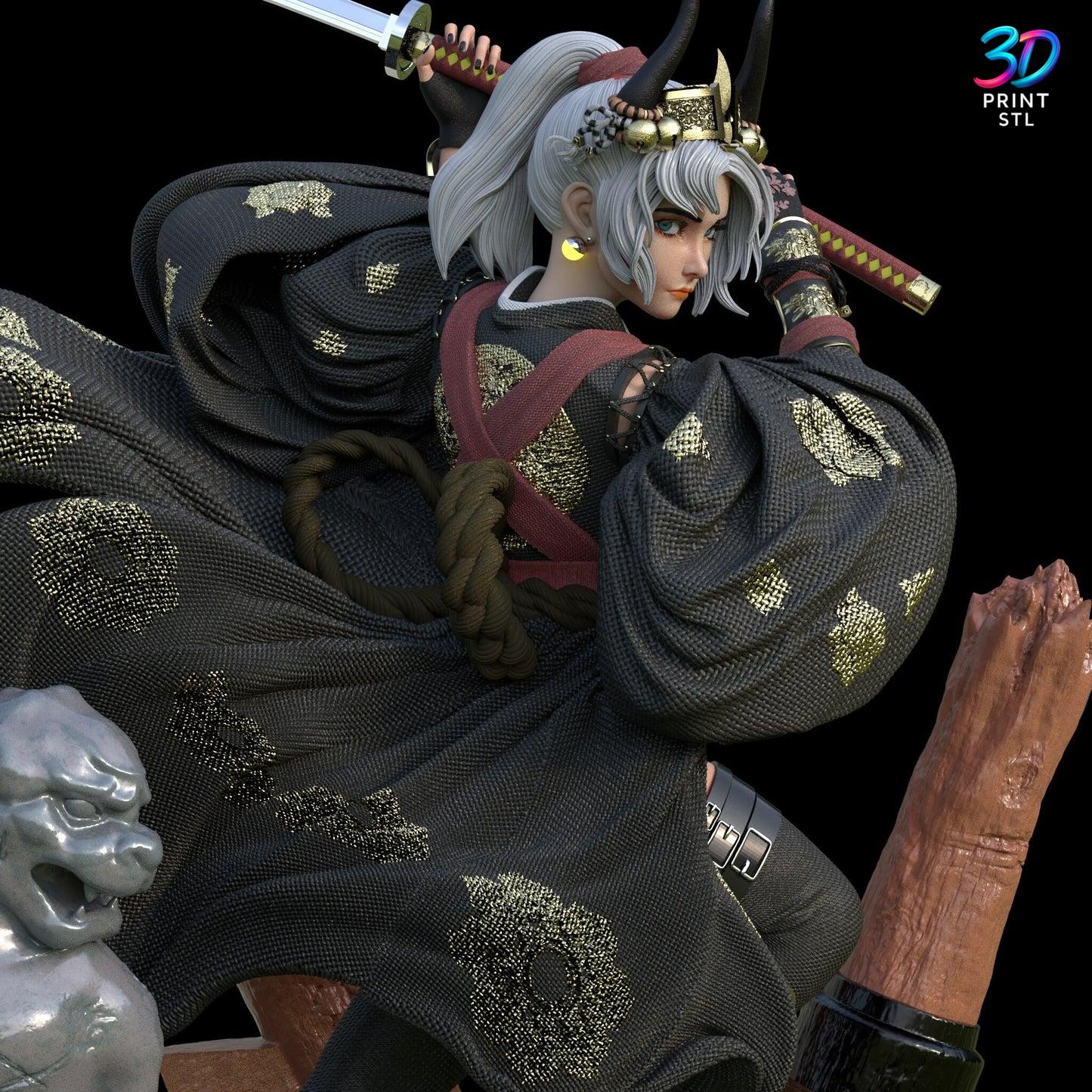 Japanese Warrior Anime | 3D Print Model | STL - Image 4
