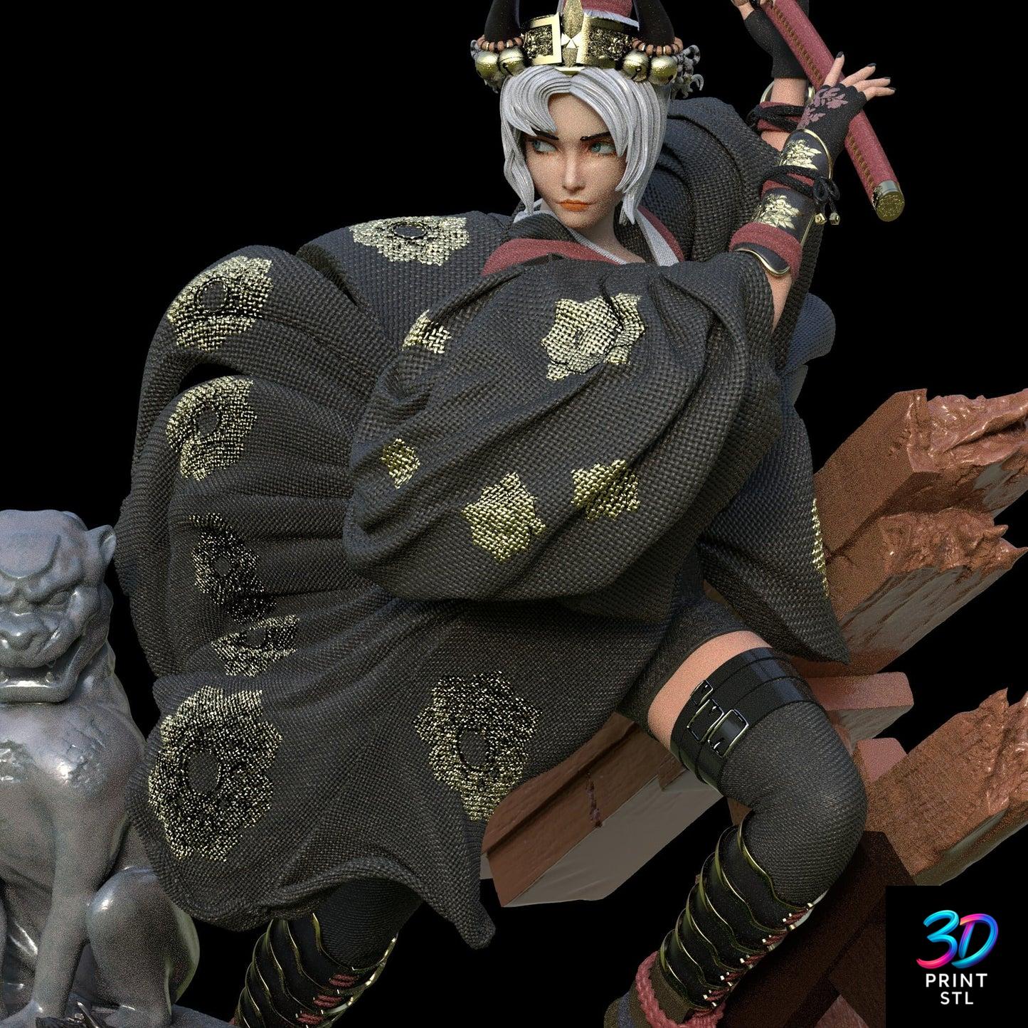 Japanese Warrior Anime | 3D Print Model | STL - Image 5