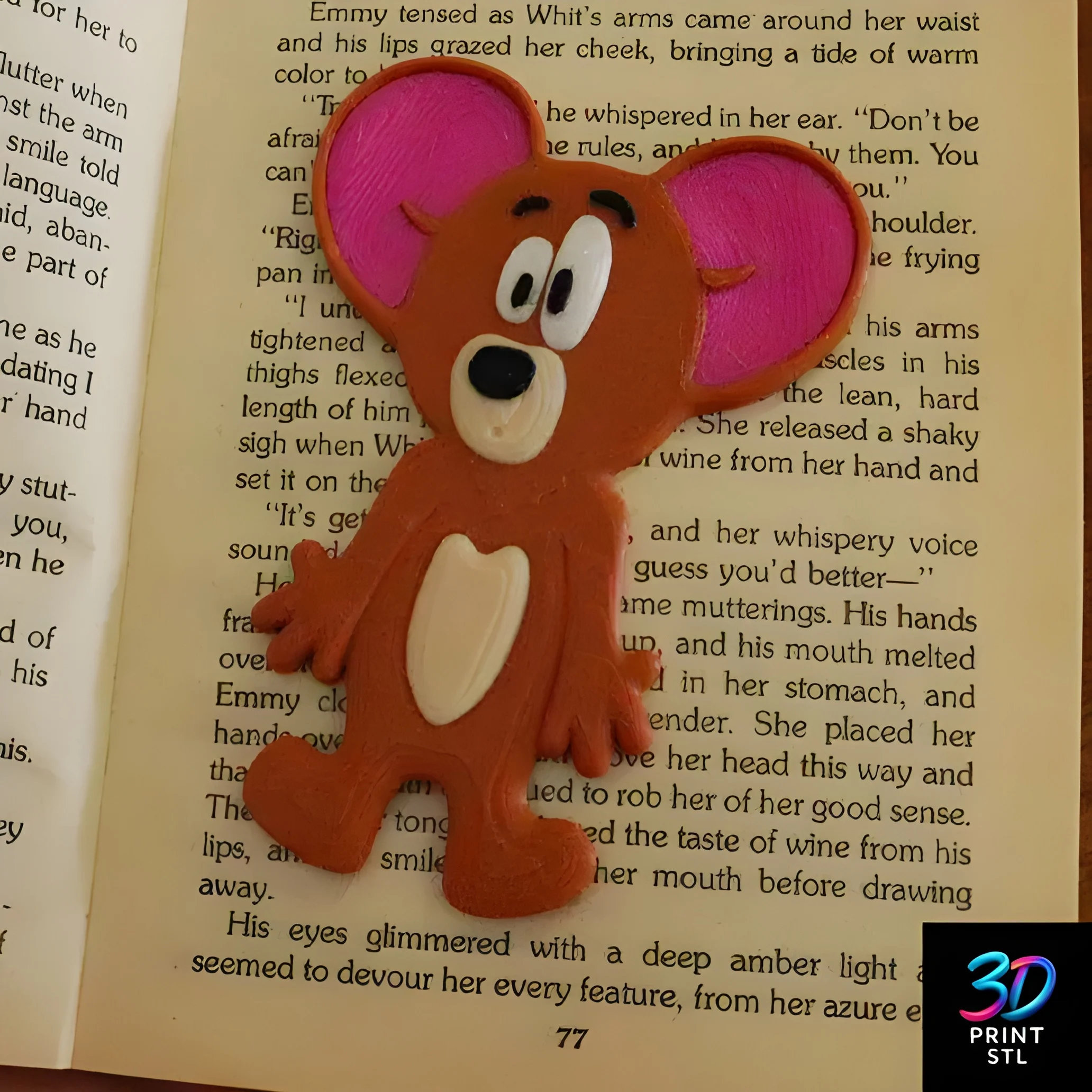 Jerry Flat Bookmark | 3D Print File | STL