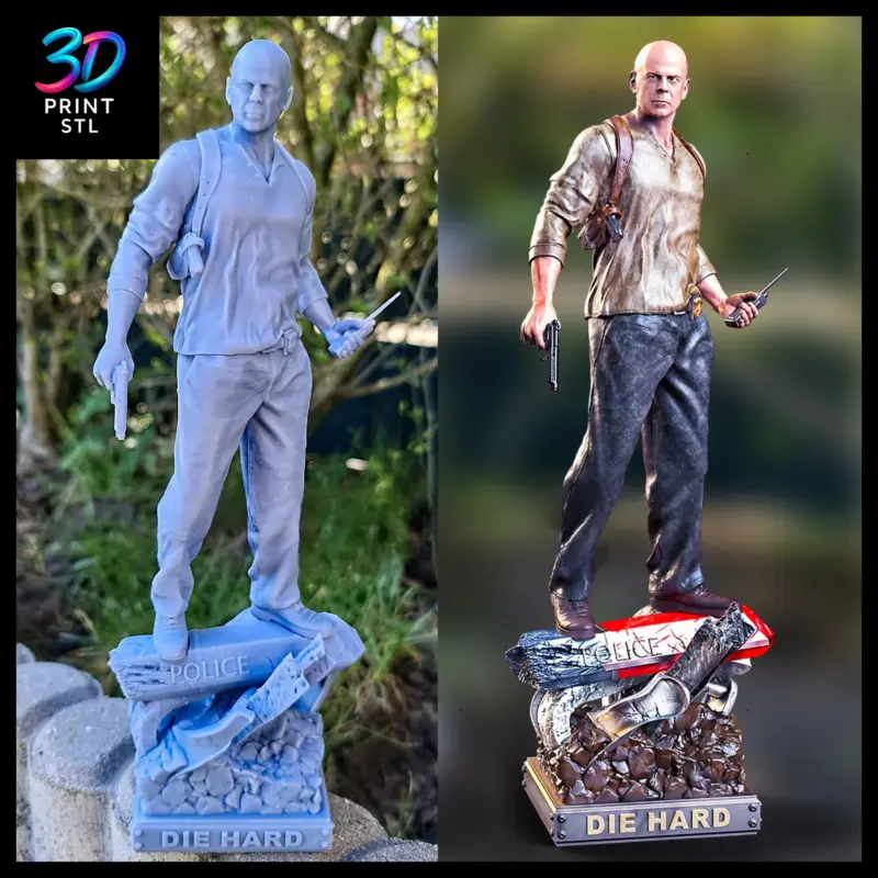 John McClane Figure Die Hard | STL File for 3D Printing - Image 4