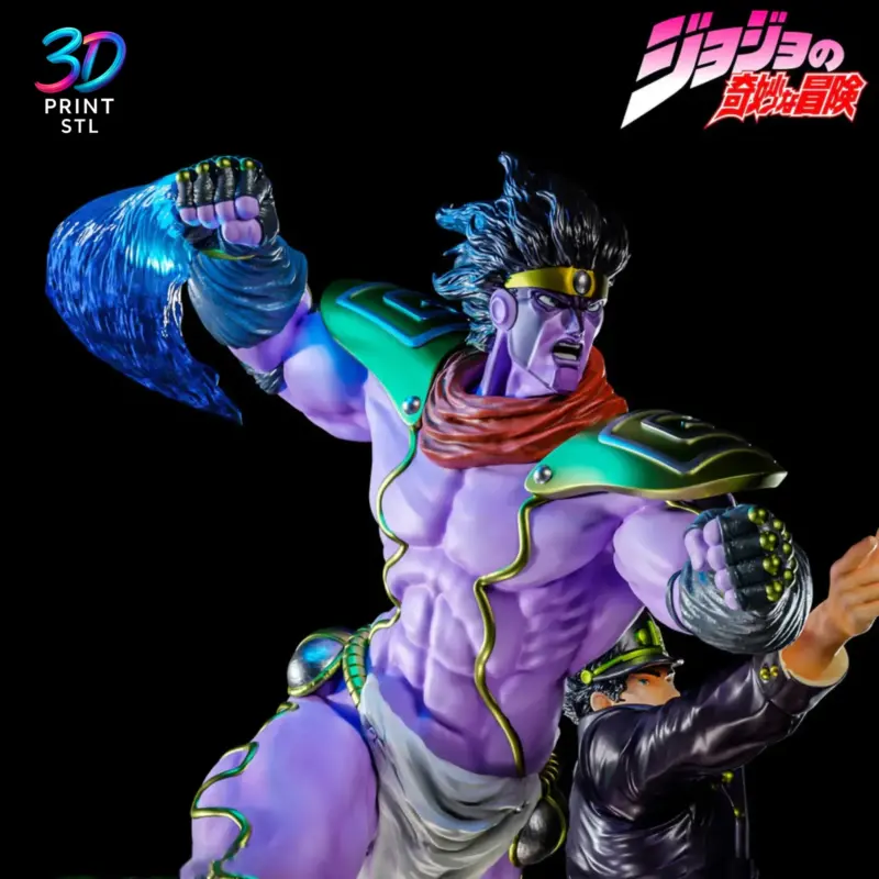 Jotaro Kujo & Star Platinum Diorama Jojo's | 3D Print Model | STL - Image 5