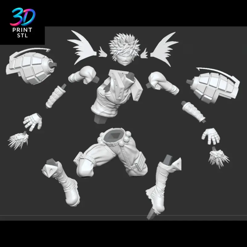Katsuki Bakugo Figure My Hero Academia | STL for 3D Printers - Image 9