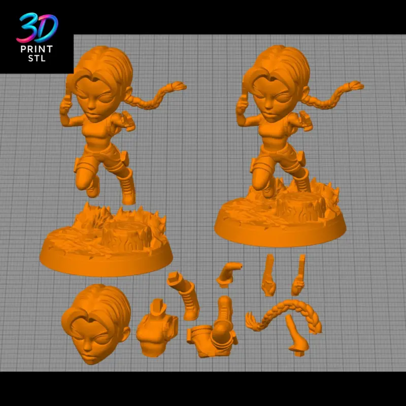 Lara Croft Chibi Tomb Raider | 3D Print Model | STL - Image 4