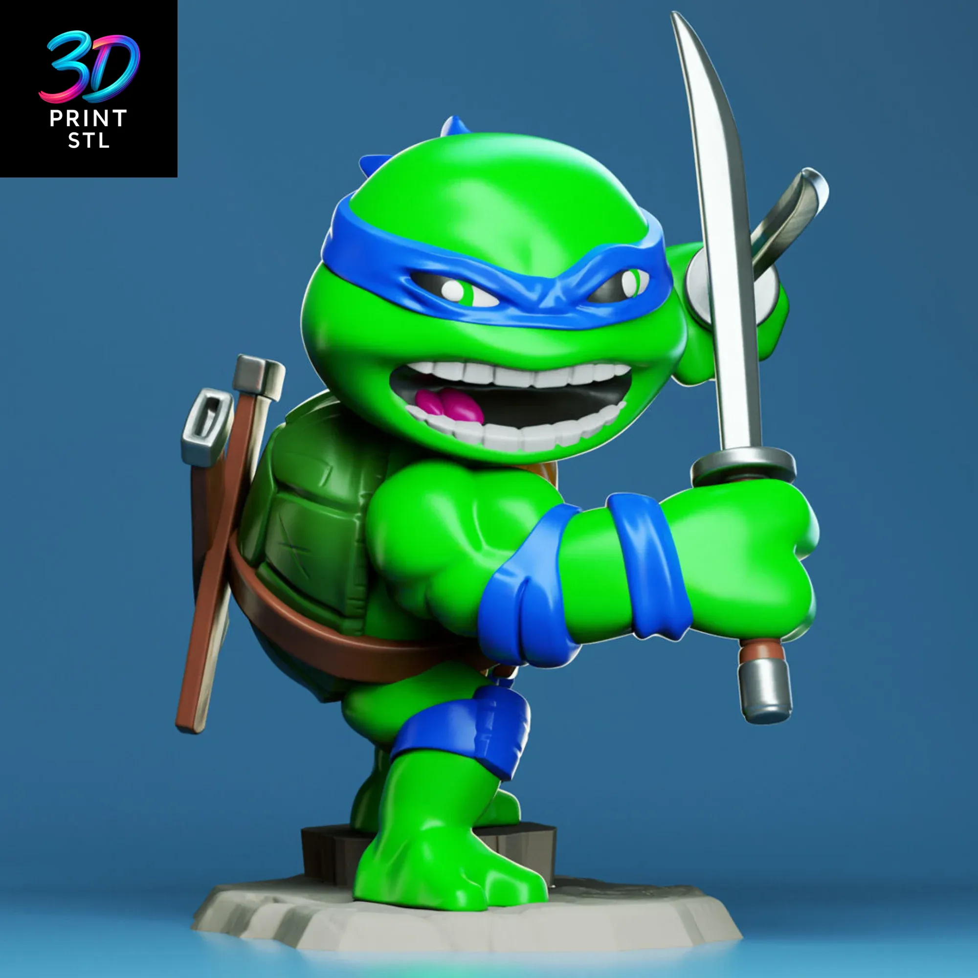 Leonardo Chibi TMNT | 3D Print Model | STL