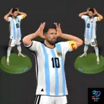 Lionel Messi World Cup 2022 | 3D Print File | STL