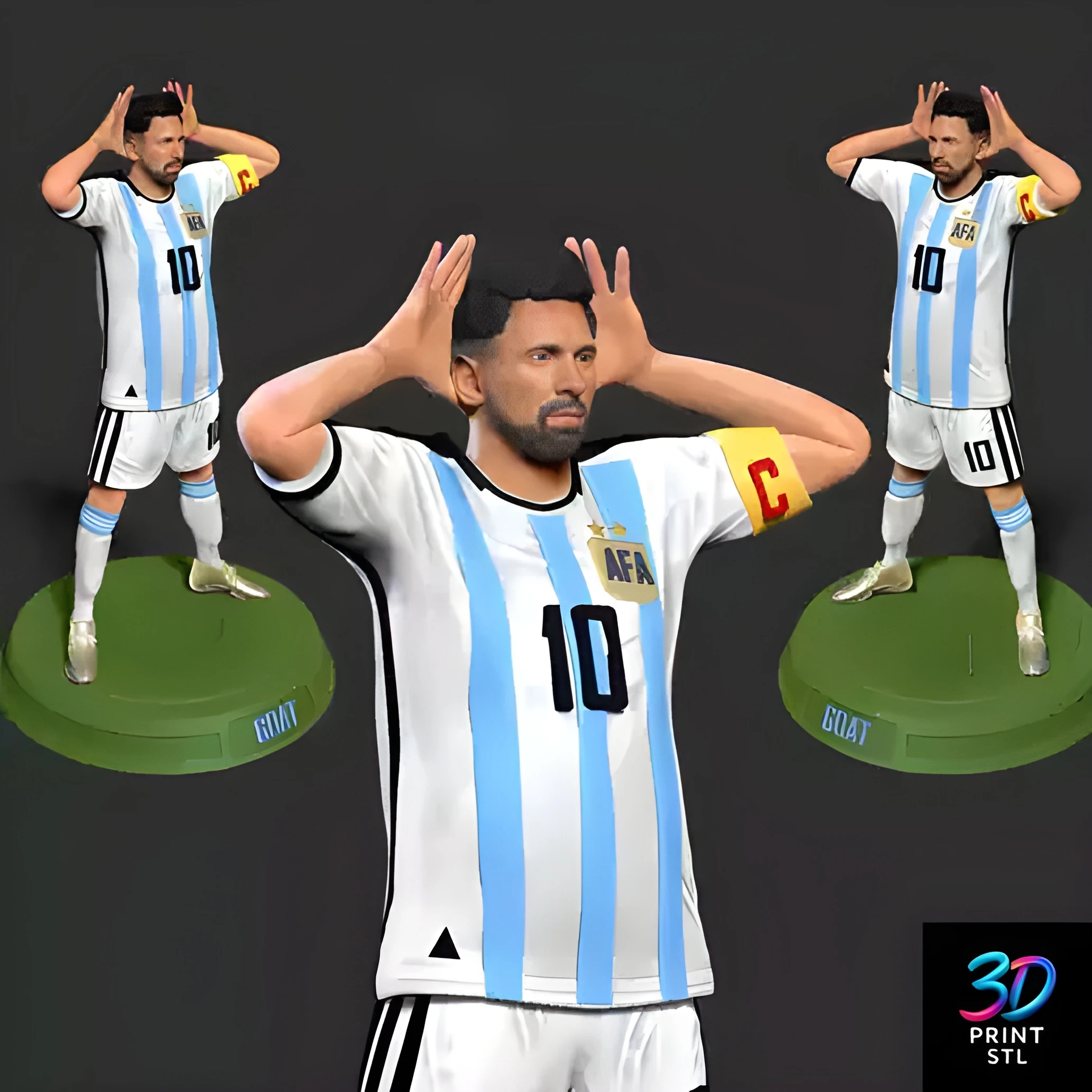 Lionel Messi World Cup 2022 | 3D Print File | STL
