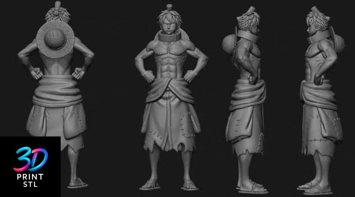 Monkey D. Luffy Battle‑Ready Statue | STL for 3D Printers - Image 2