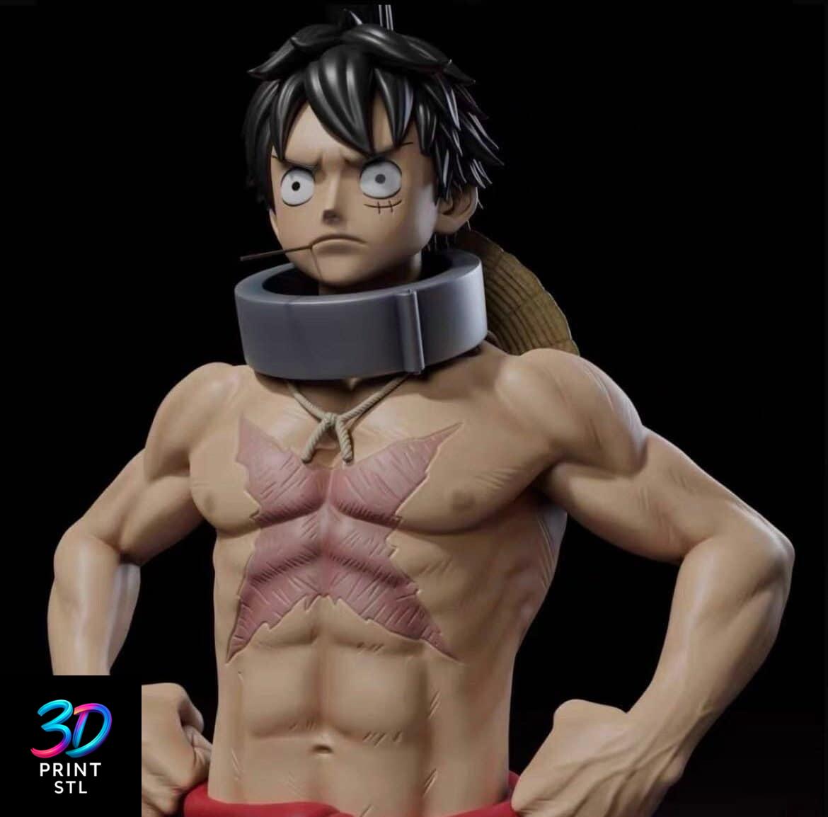 Monkey D. Luffy Battle‑Ready Statue | STL for 3D Printers