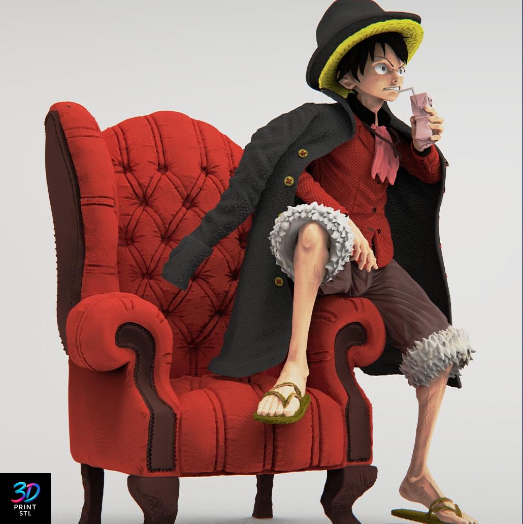 Luffy Gum‑Gum Gatling Diorama – One Piece 3D Print STL - Image 2