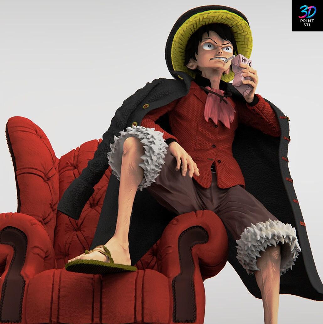 Luffy Gum‑Gum Gatling Diorama – One Piece 3D Print STL - Image 3