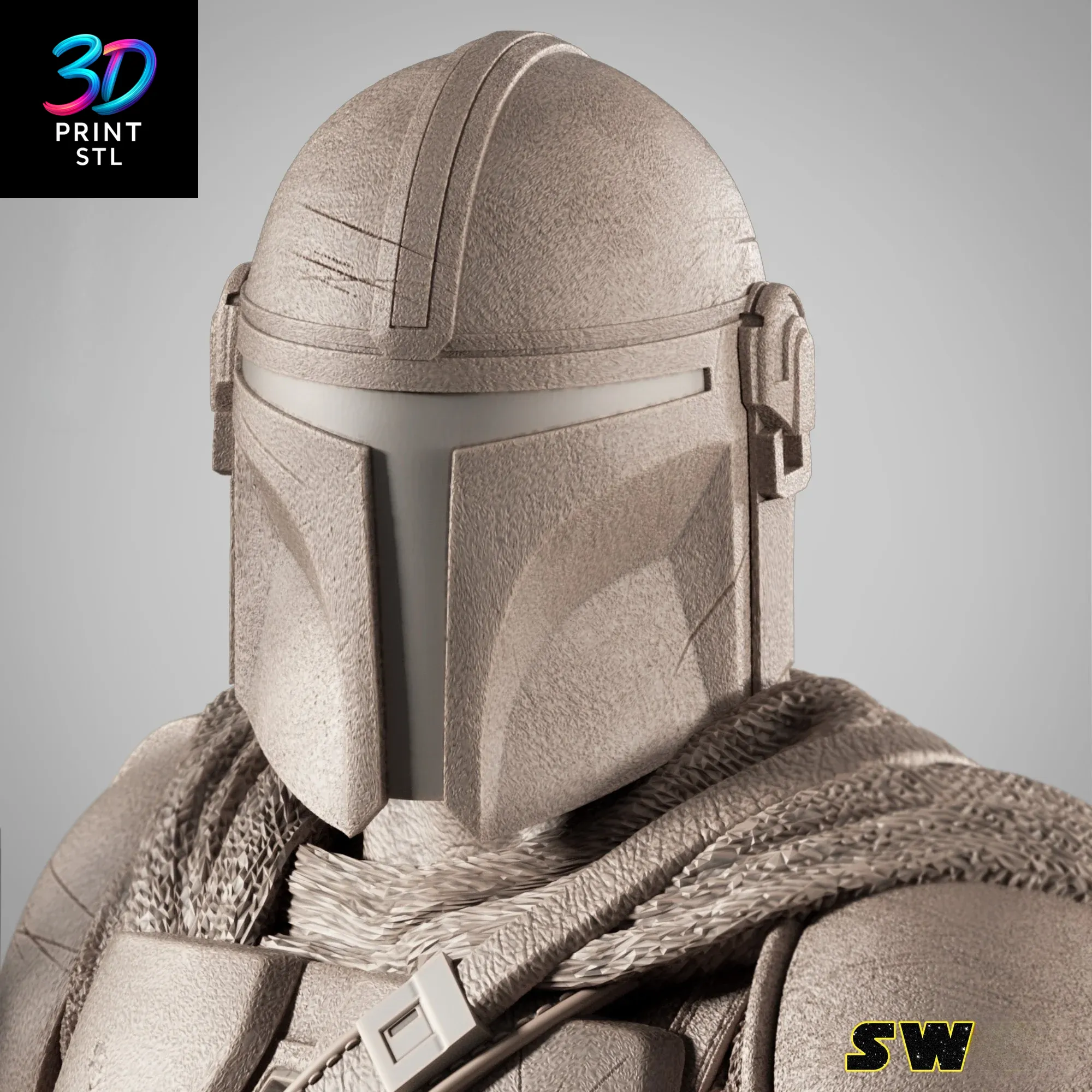 Mandalorian on Blurrg Figure Star Wars | 3D Print Model | STL - Image 3
