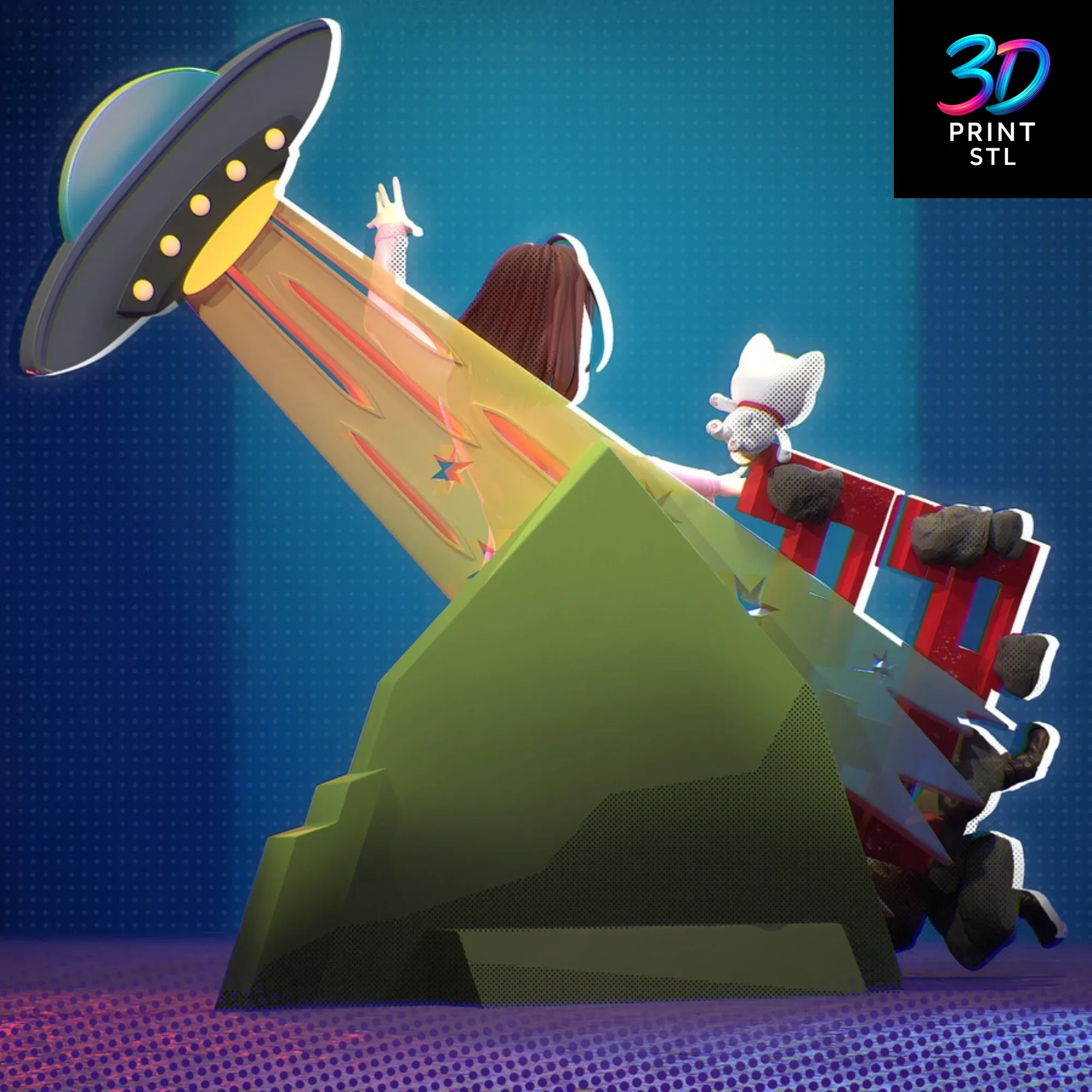 Momo Ayase Diorama Dan Da Dan | 3D Print File | STL - Image 4