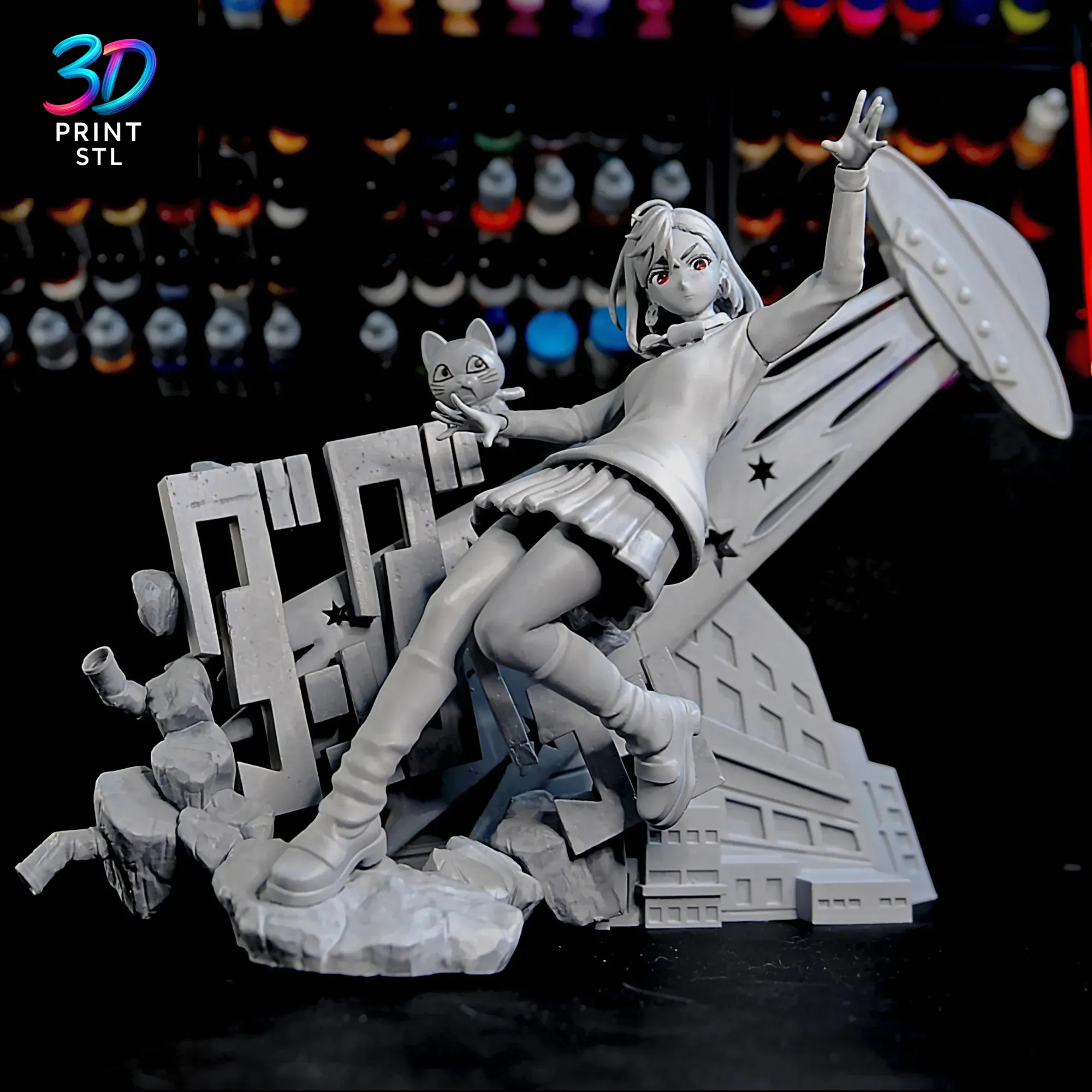 Momo Ayase Diorama Dan Da Dan | 3D Print File | STL - Image 6