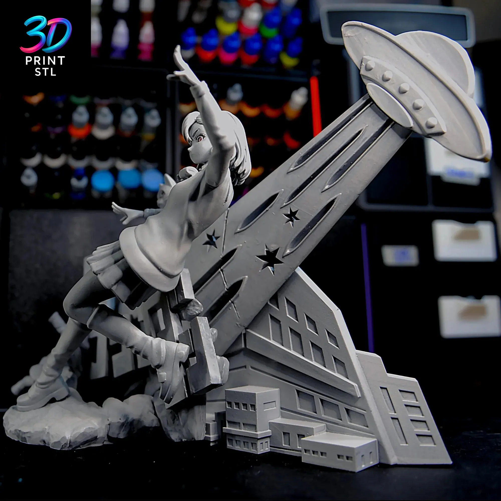 Momo Ayase Diorama Dan Da Dan | 3D Print File | STL - Image 7