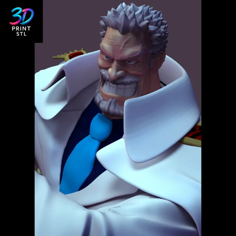 Monkey D. Garp Figure One Piece | 3D Print Model | STL - Image 5