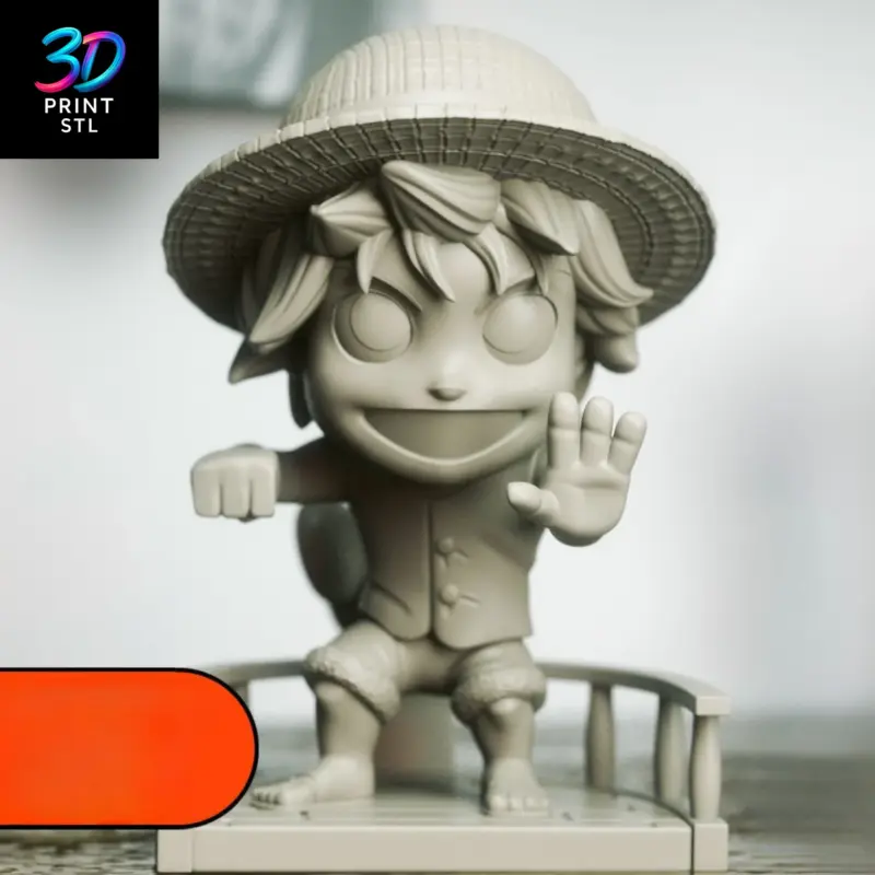 Monkey D. Luffy Chibi One Piece | 3D Print File | STL - Image 3