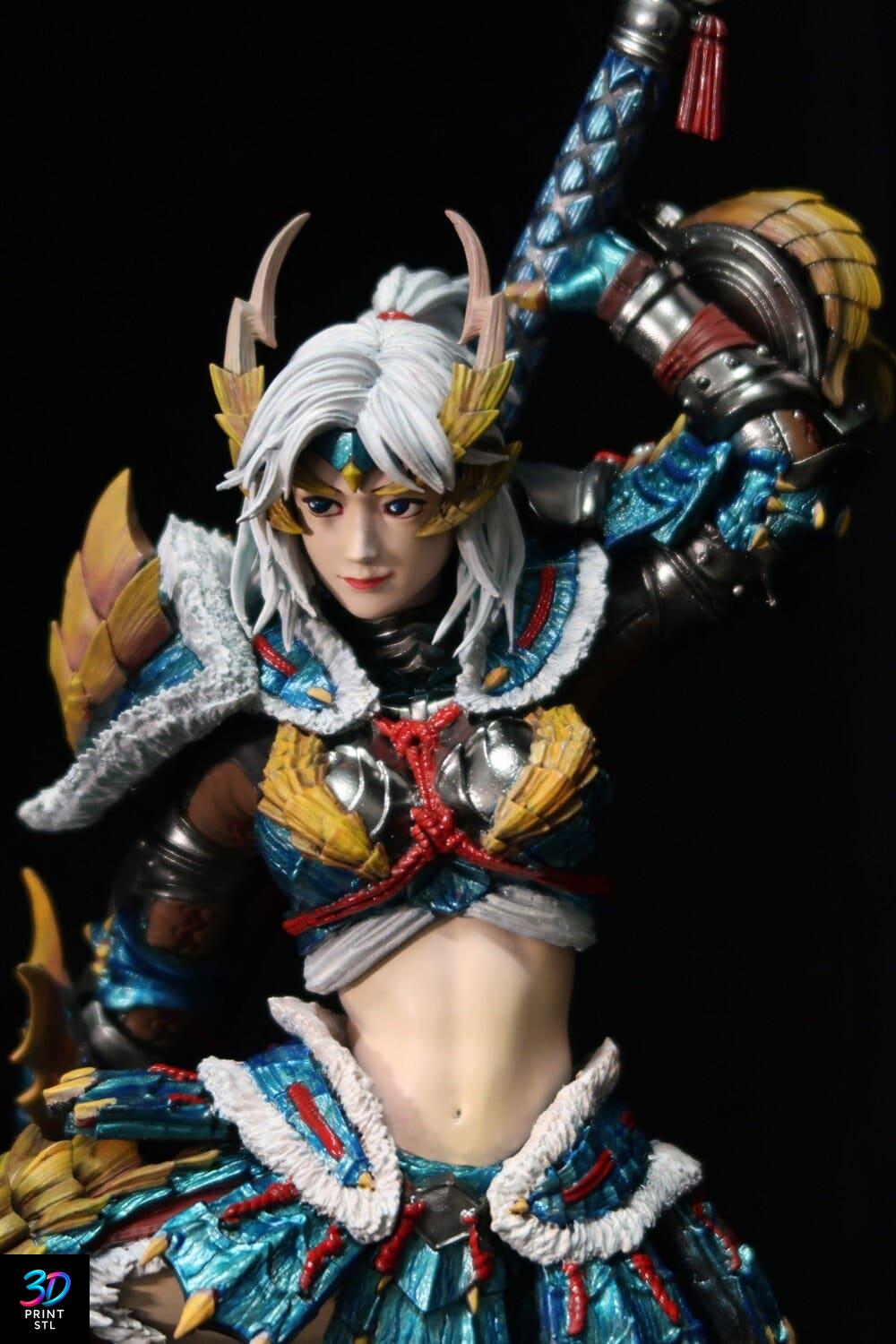 Monster Hunter Woman Figure Monster Hunter | 3D Print File | STL