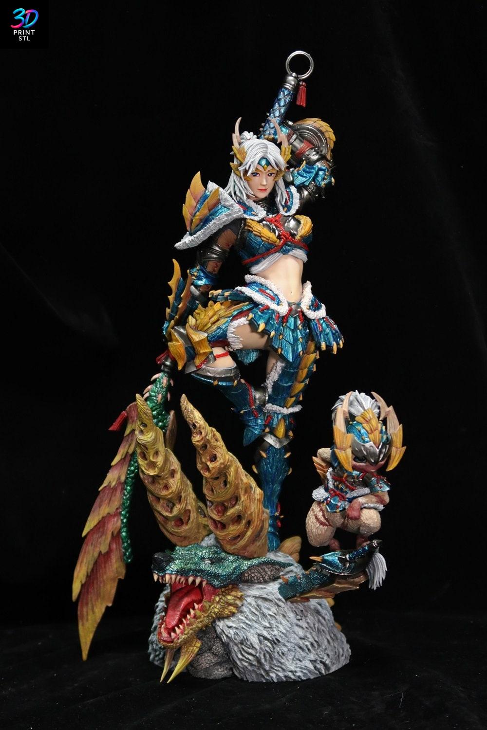 Monster Hunter Woman Figure Monster Hunter | 3D Print File | STL - Image 5