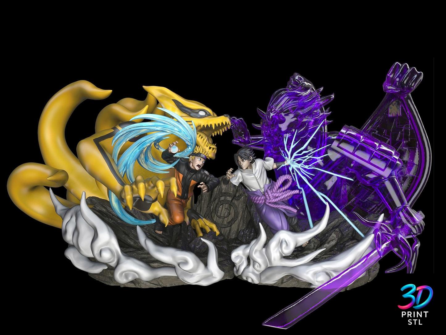 Naruto vs Sasuke Figure Naruto | STL for 3D Printers