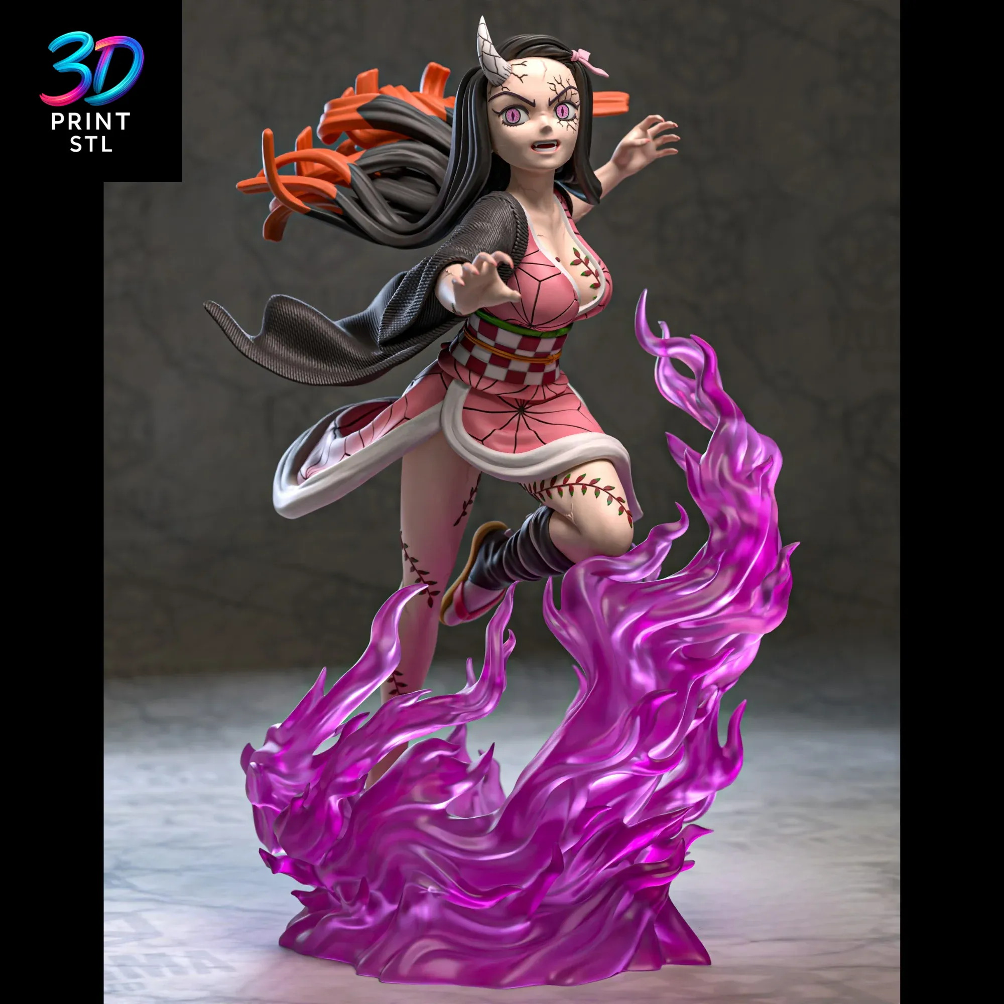 Nezuko Kamado Demon Form Demon Slayer | 3D Print File | STL - Image 2