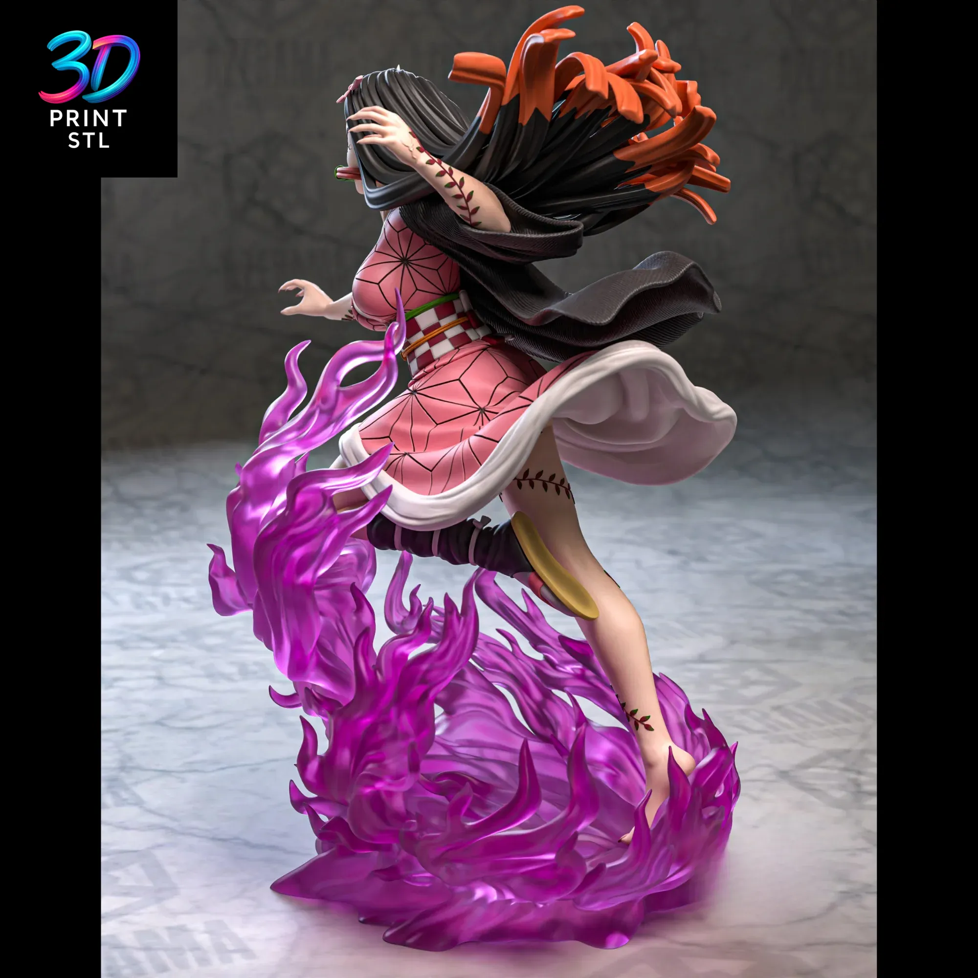 Nezuko Kamado Demon Form Demon Slayer | 3D Print File | STL - Image 3