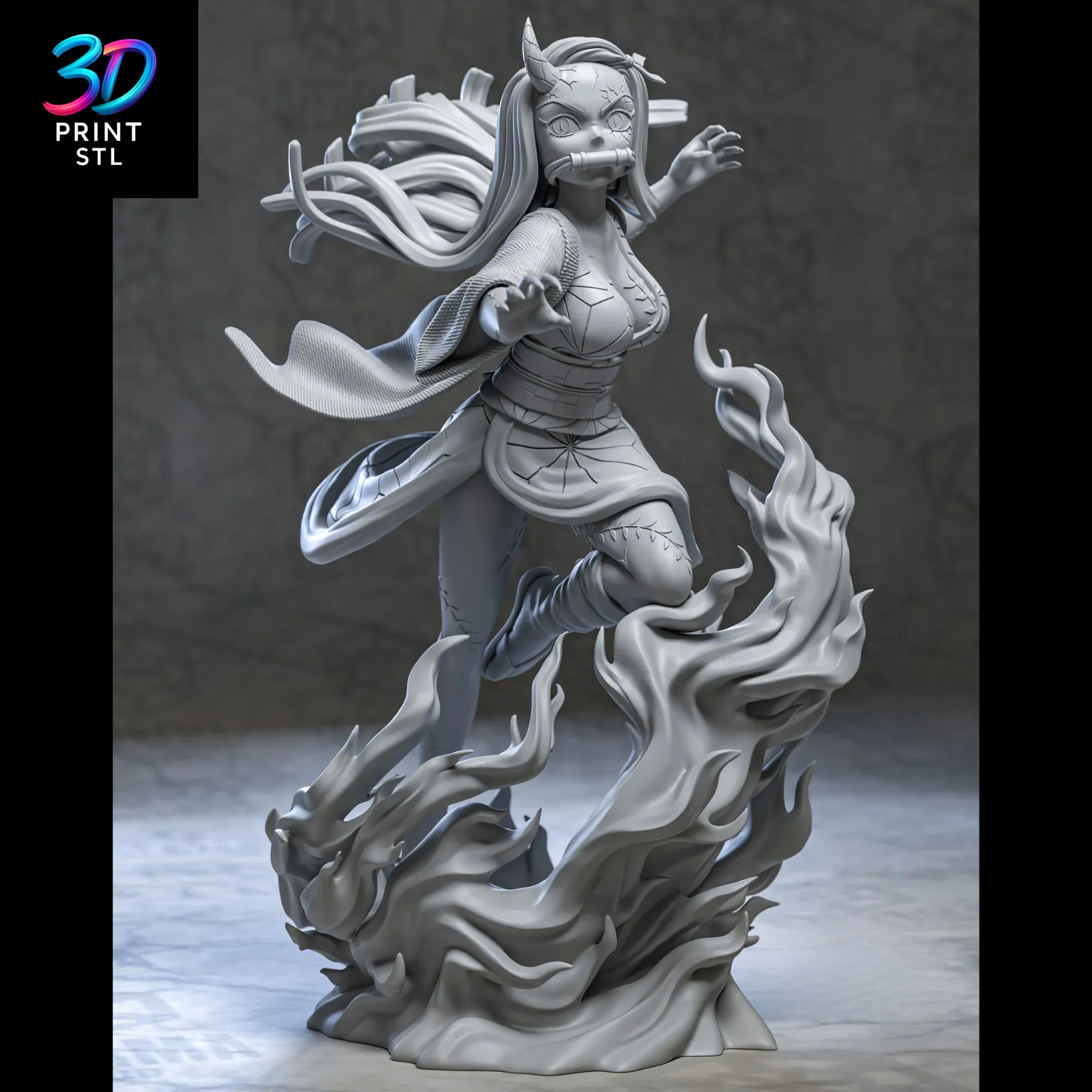 Nezuko Kamado Demon Form Demon Slayer | 3D Print File | STL - Image 6