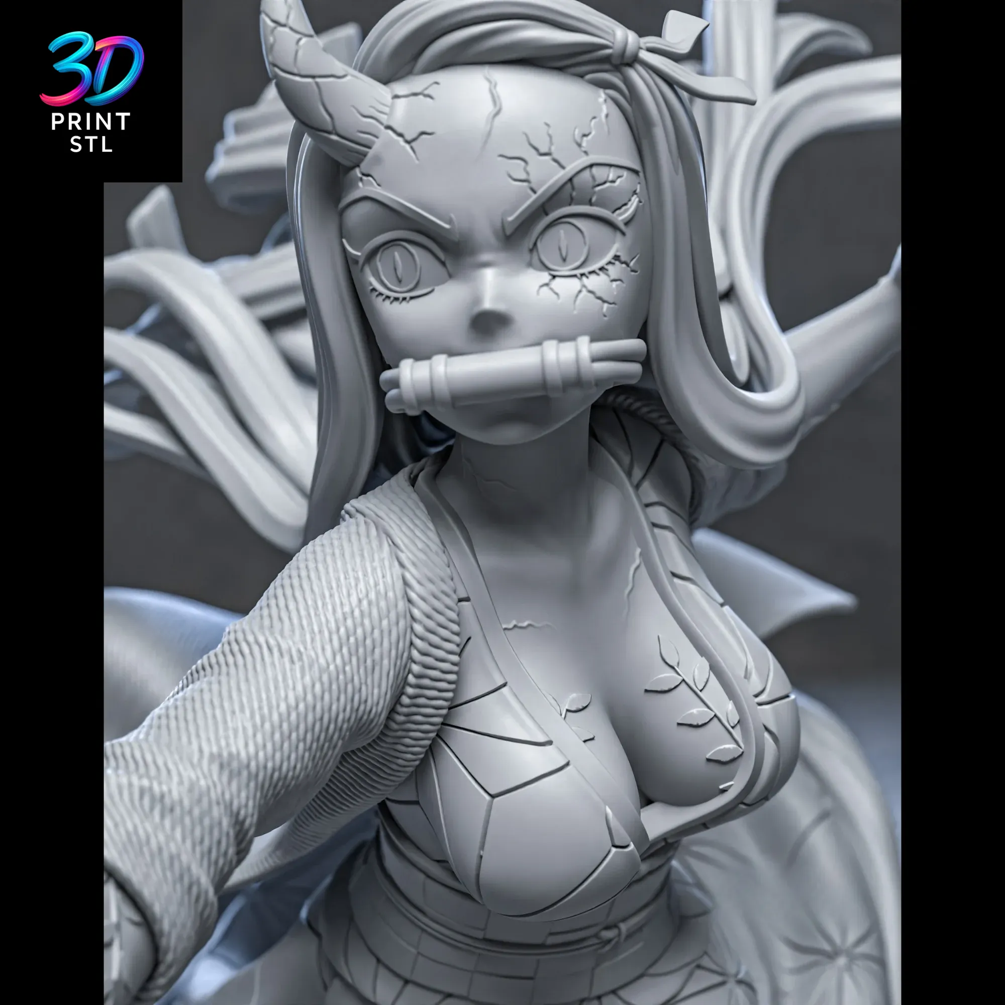 Nezuko Kamado Demon Form Demon Slayer | 3D Print File | STL - Image 7