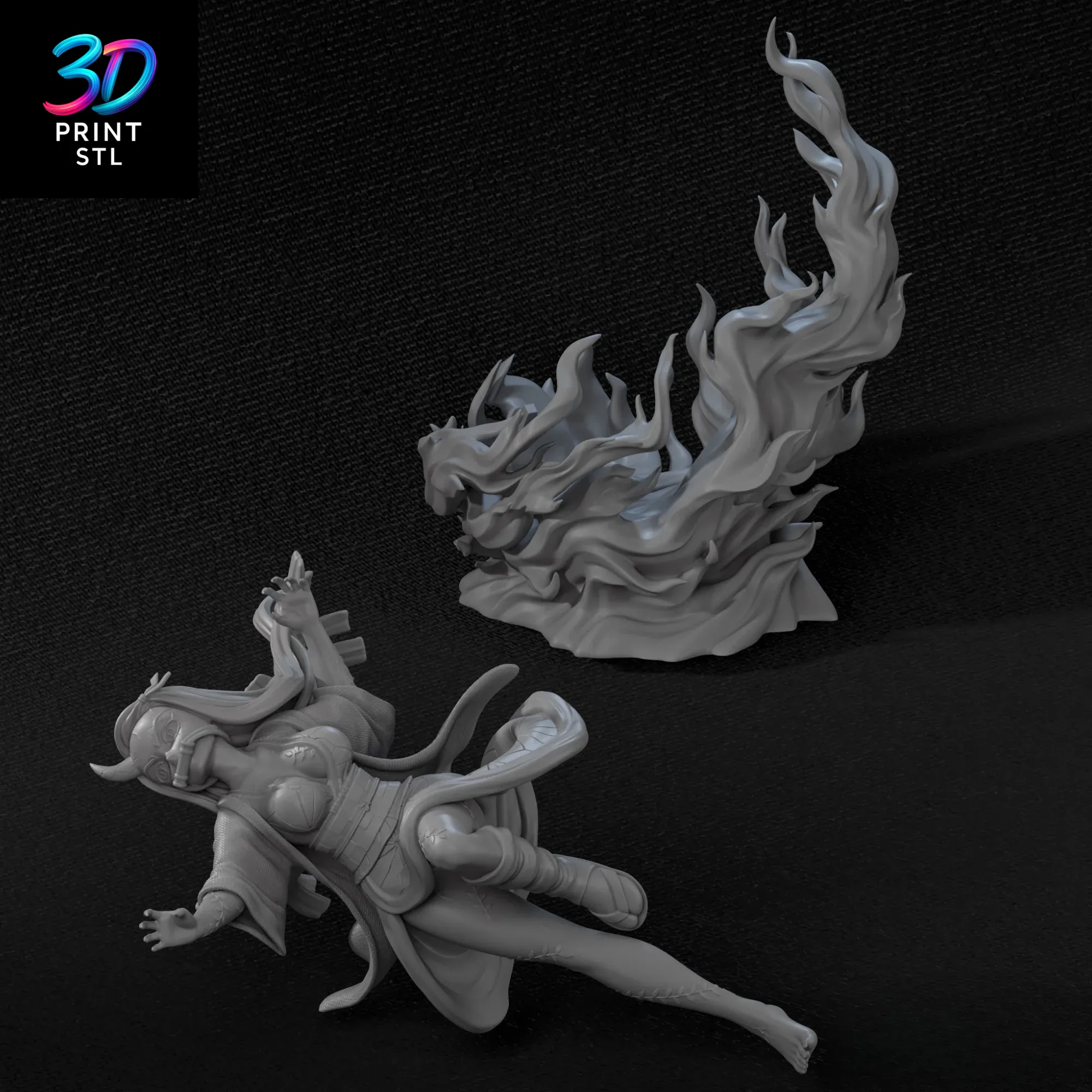 Nezuko Kamado Demon Form Demon Slayer | 3D Print File | STL - Image 9