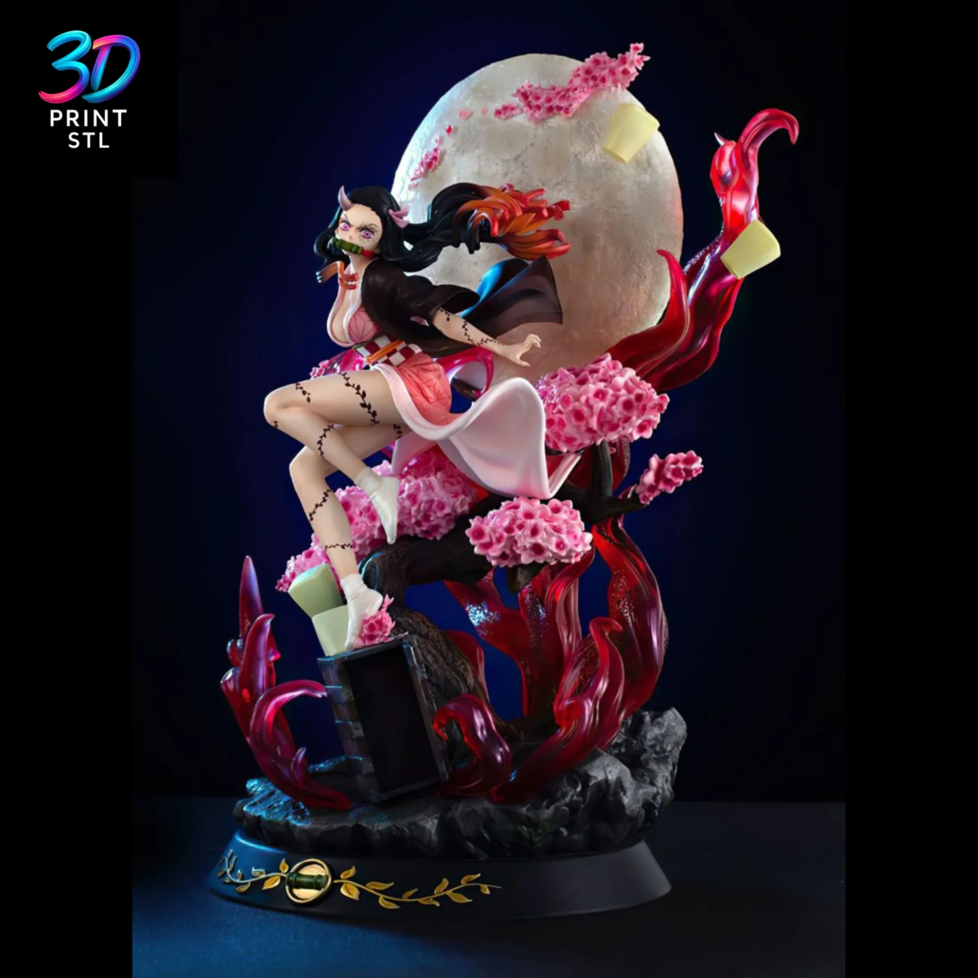 Nezuko Kamado Diorama Demon Slayer | 3D Print File | STL
