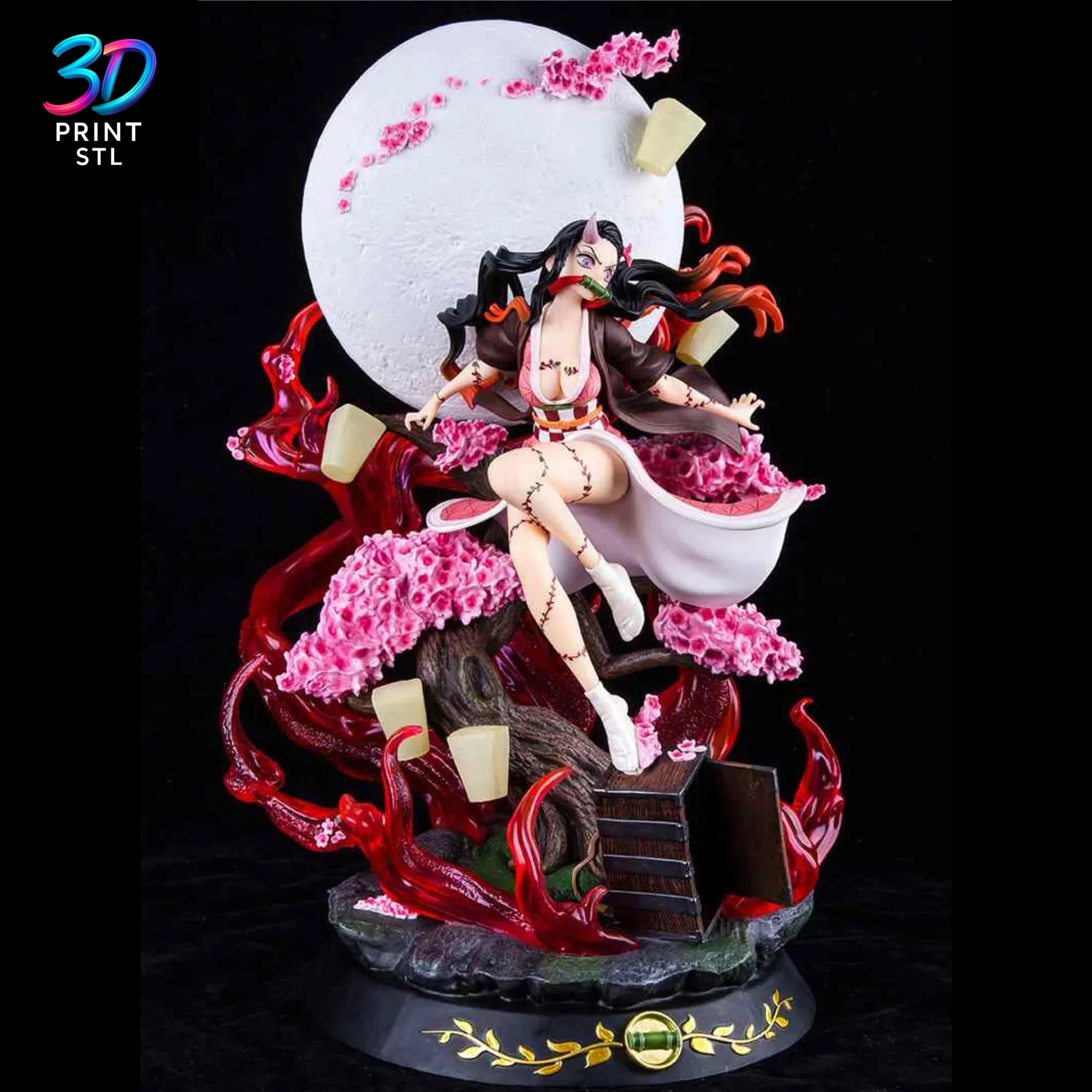 Nezuko Kamado Diorama Demon Slayer | 3D Print File | STL - Image 3