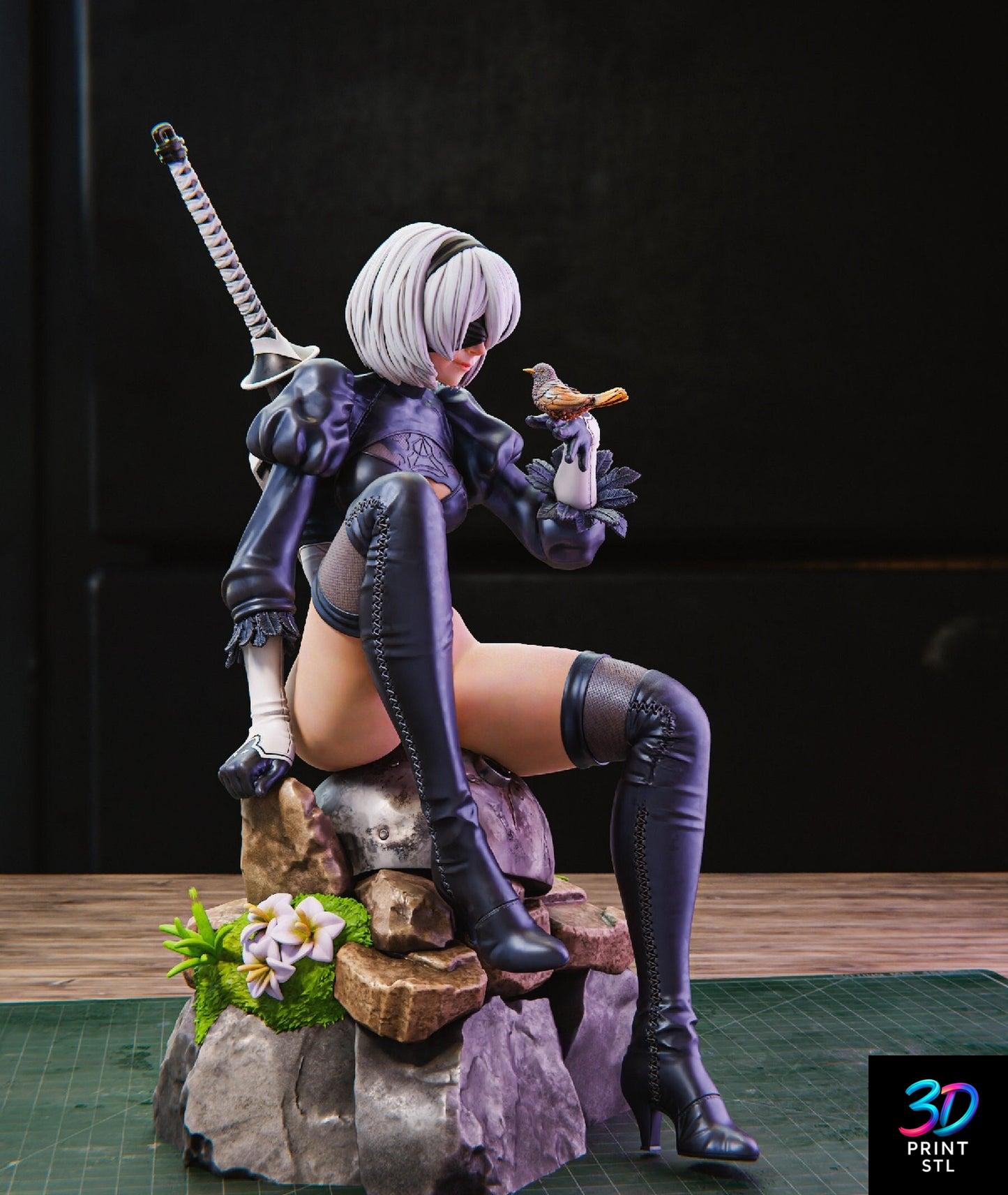 2B YoRHa Android STL – Premium Nier Automata Model - Image 4