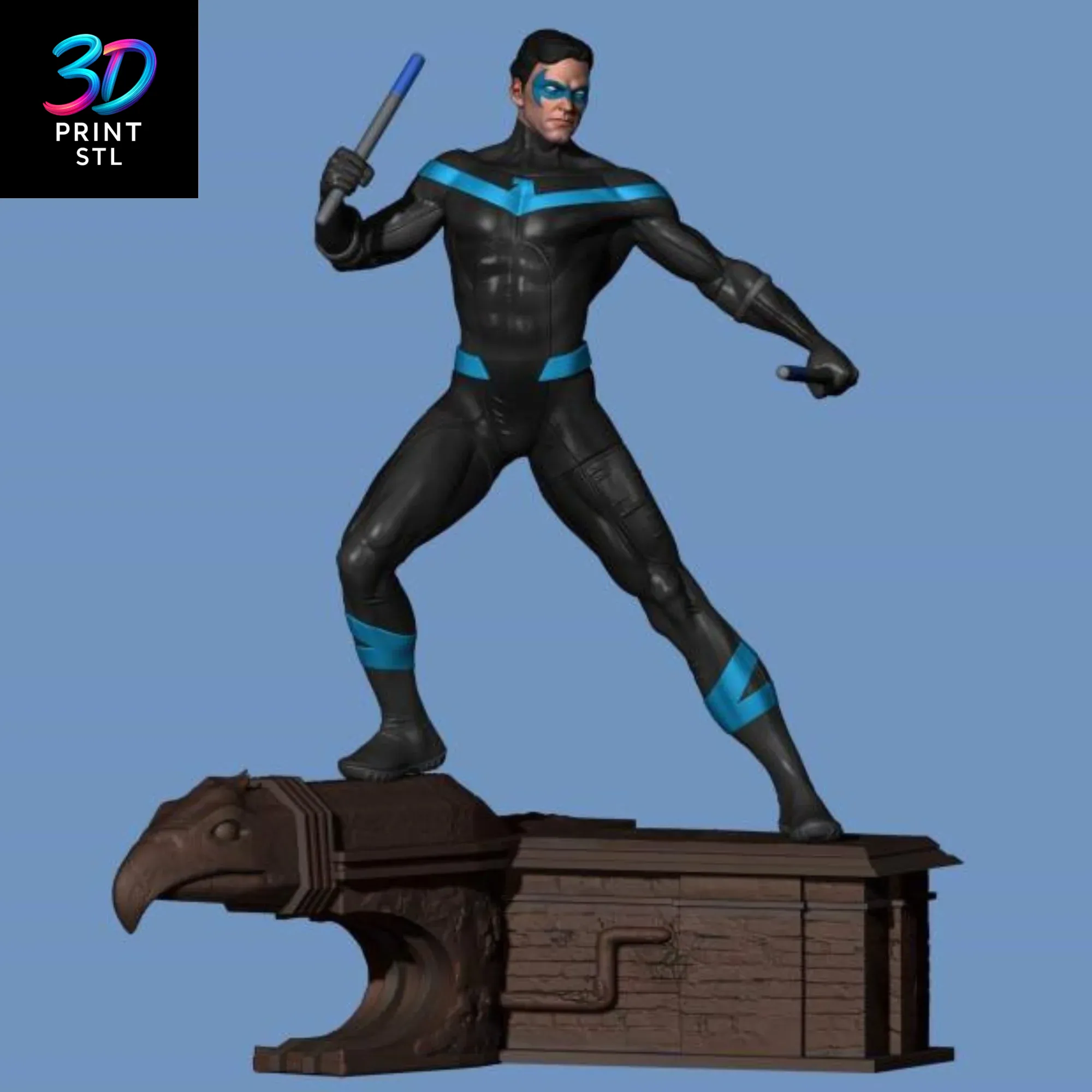 Nightwing Figure DC Comics | 3D Print Model | STL