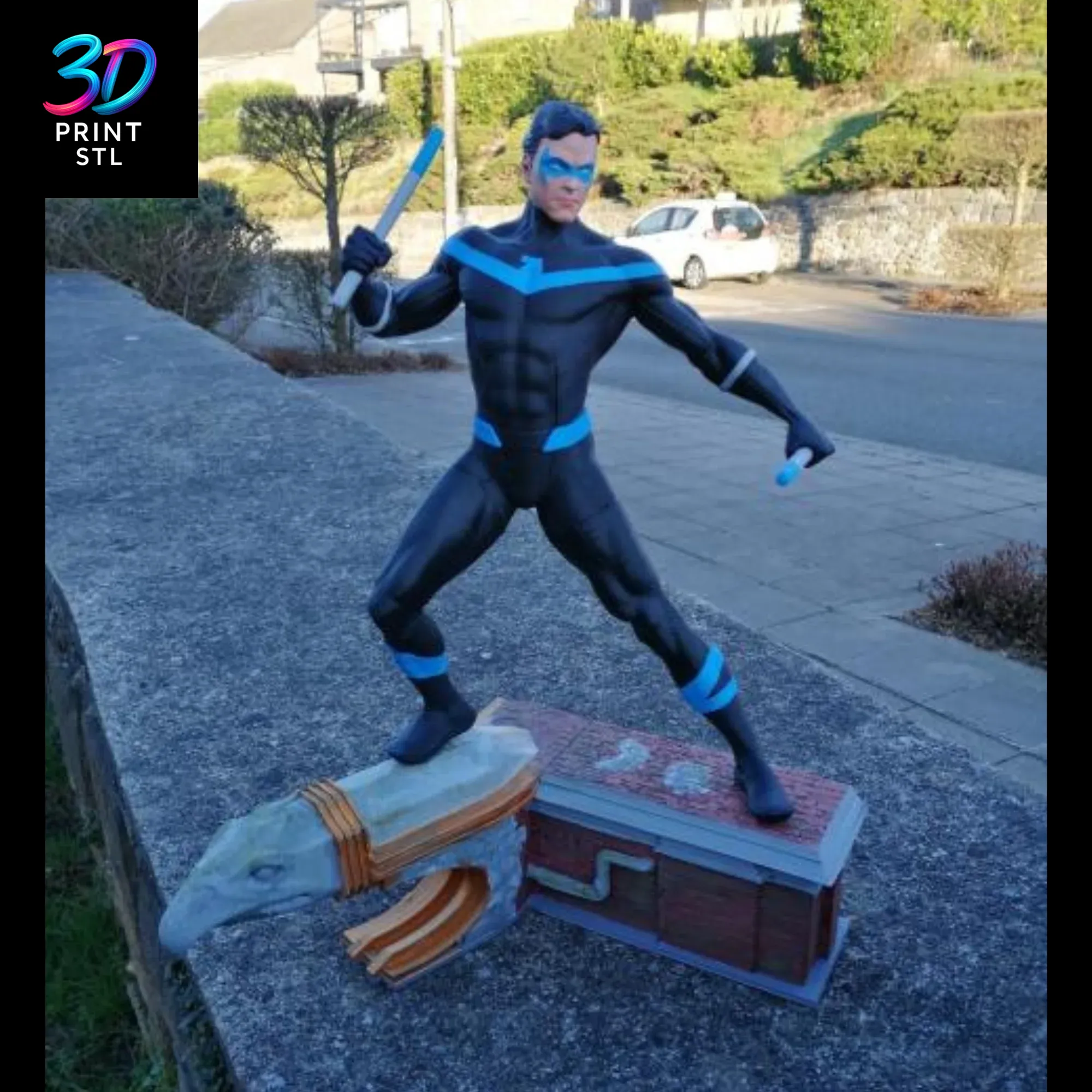 Nightwing Figure DC Comics | 3D Print Model | STL - Image 3