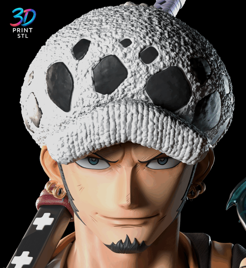 Trafalgar Law Surgeon‑of‑Death Figure | One Piece STL File - Image 2