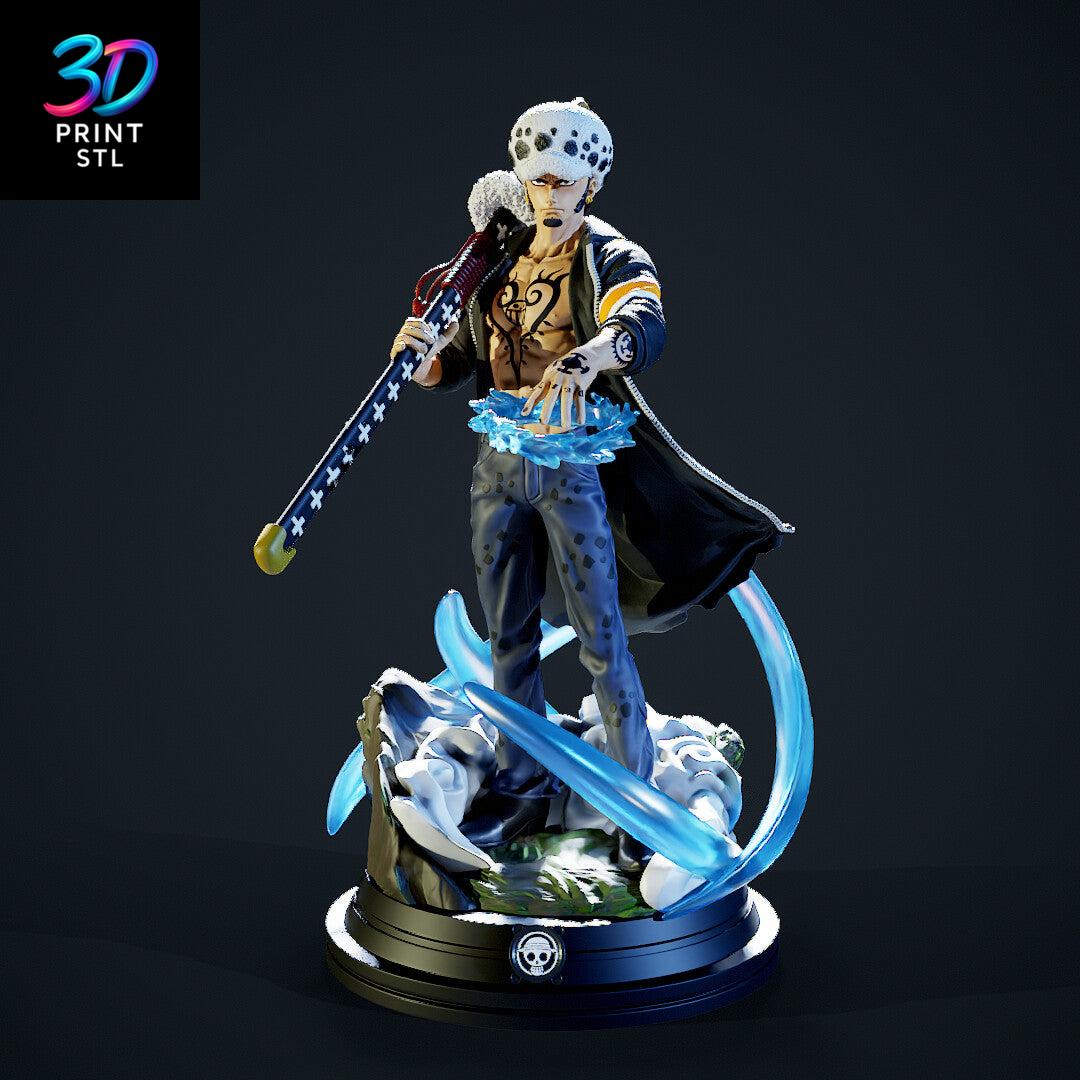 Trafalgar Law Surgeon‑of‑Death Statue – One Piece STL Model